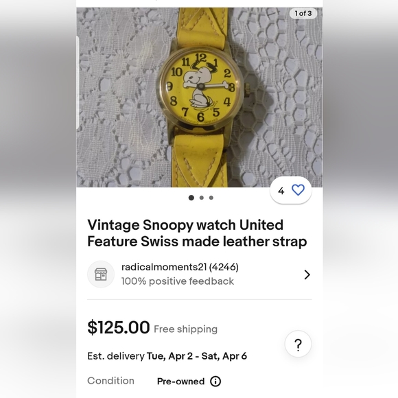 Snoopy United Features swiss Watch & Mickey Mouse Registered Edition Swiss Watch - Picture 9 of 9